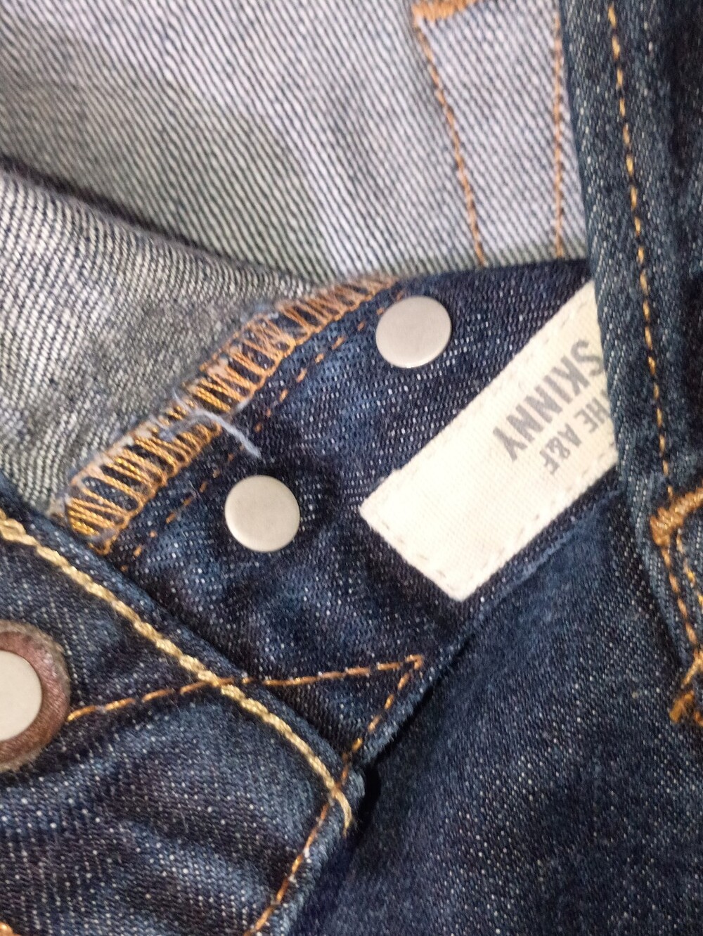 Abercrombie & Fitch The A&F Skinny Jeans Size 31x30 Dark Wash Denim Button image 3